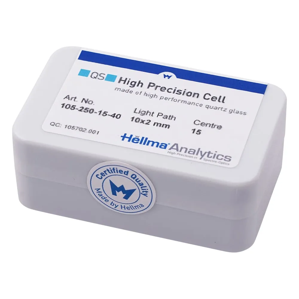 3-9528-01 Hellma (R) Quartz Cell Ultra Micro Cell For Fluorescence 105-250-15-40