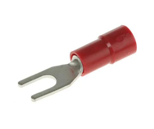 63-4891-22 RS PRO Insulated Crimp Spade Connector, 0.5mm² to 1.5mm², 22AWG to 16AWG, M3 Stud Size Vinyl, Red 613-9384