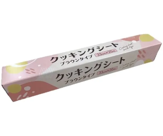 65-9242-03 Cooking Sheet Brown Type 33 cm x 20 m Made in Japan 25 pcs 1279