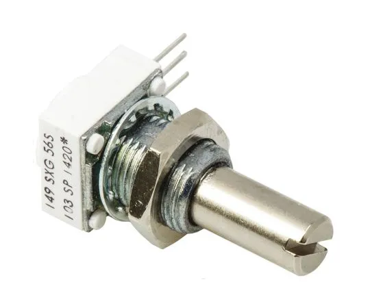 63-4818-84 Vishay 1 Gang Rotary Cermet Potentiometer with a 6.35 mm Dia. Shaft, 10kΩ, ±10%, 1W, Linear 14910F0GJSX10103KA 14910F0GJSX10103KA