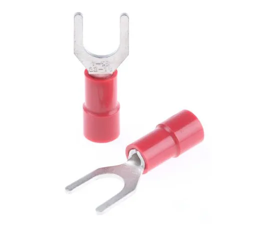 63-4891-30 RS PRO Insulated Crimp Spade Connector, 0.5mm² to 1.5mm², 22AWG to 16AWG, M5 Stud Size Vinyl, Red 613-9491