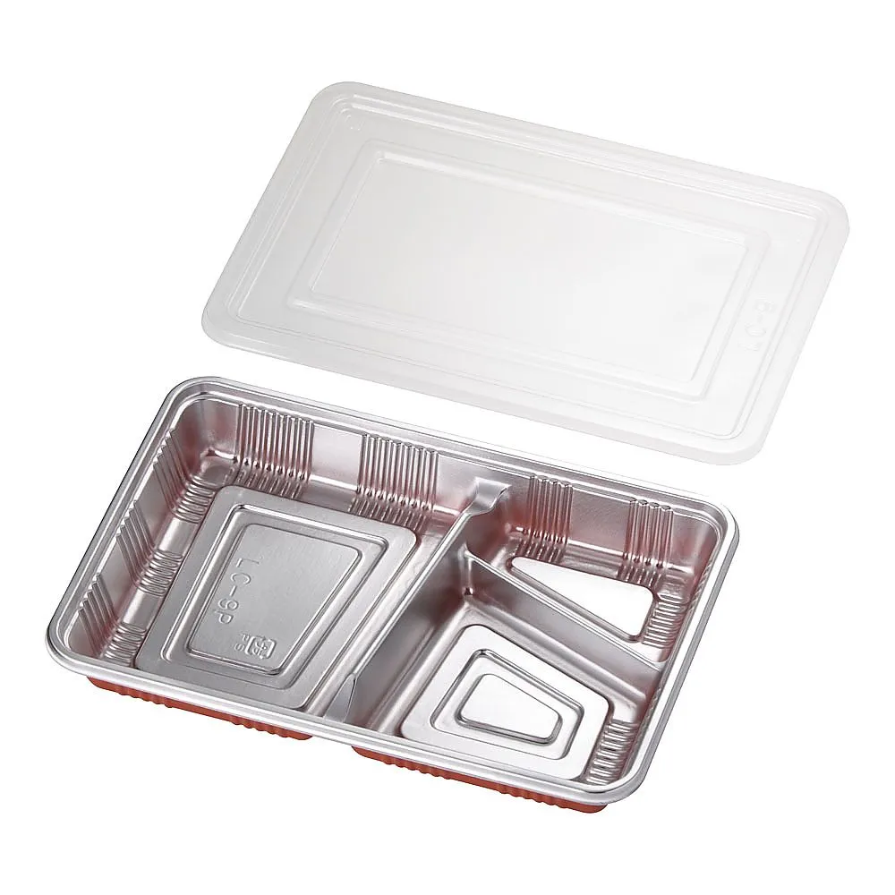 62-6653-42 Boxed Bento Container with Transparent Lid (100 sets) LC-9P