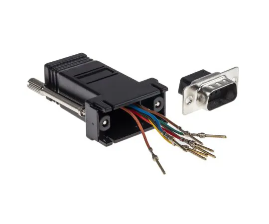 63-4654-84 RS PRO D Sub Adapter Male 9 Way D-Sub to Female RJ45 818-693