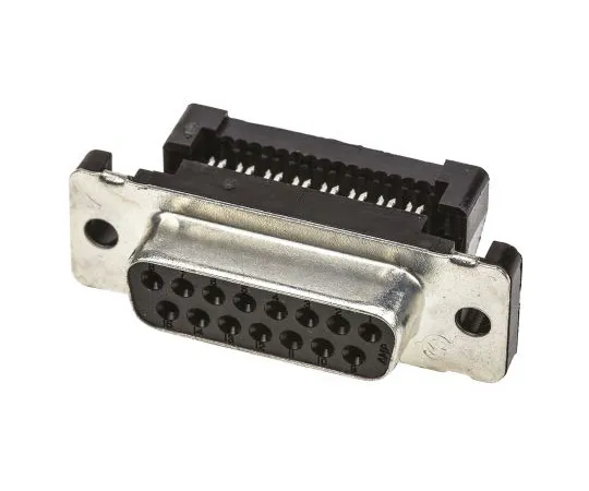 63-4786-81 TE Connectivity AMPLIMITE HDF-20 Series 2.76mm Pitch 15 Way IDC D-Sub Ribbon Cable Connector, Socket, Steel Shell 1658612-3