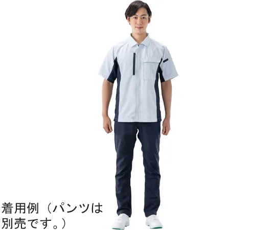 68-5084-58 Low Dust Generation High Performance Blouson Short Sleeve Gray x Navy S Size LI3901-7
