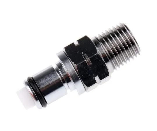 63-4779-12 Straight Hose Coupling R 1/4in Coupling Insert - Valved, Thread Mount, 1/4 in Male, Brass LCD24004BSPT