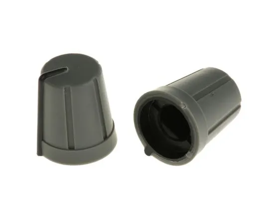 63-4805-72 RS Pro Potentiometer Knob, Push-On Type, 13mm Knob Diameter, Grey, D Shaped Shaft Type, 6.4mm Shaft 467-6724
