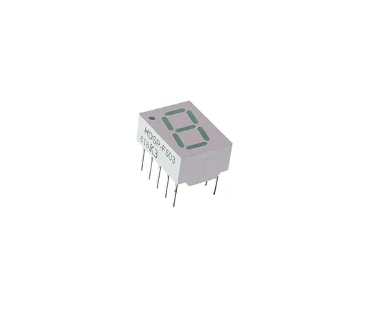 63-4744-03 HDSP-F503 Broadcom 7-Segment LED Display, CC Green 3.5 mcd RH DP 10.2mm HDSP-F503