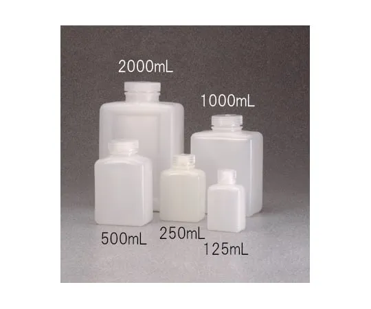 62-1611-46 Square Reagent Bottle HDPE Transparent 125mL 2007-0004JP
