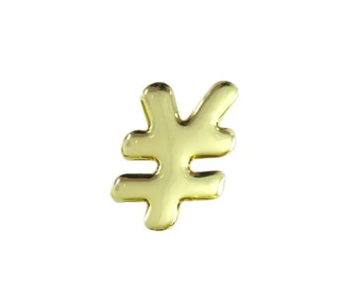 61-7427-20 Gold Metal Characters \ 35mm x 1mm GM35-12