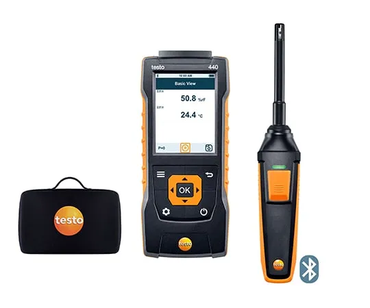 63-1202-27-56 Multi-Ambient Meter testo 440 Thermo-Hygrometer Set with English Calibration Certificate 05634404