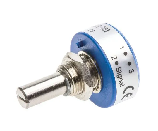 63-4800-31 Vishay 1 Gang Continuous Turn Rotary Conductive Plastic Potentiometer with a 6.35 mm Dia. Shaft, 10kΩ, ±20%, 1W, Linear 357B0103MAB251S22