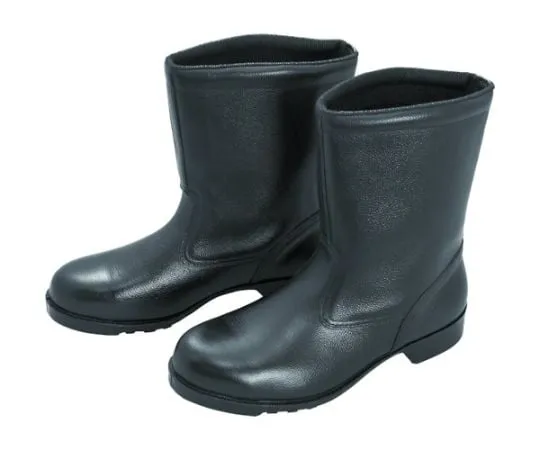 67-3121-96 JIS Certified Rubber Sole Safety Shoes Half Boots Black 23.0 cm V2400N-23.0
