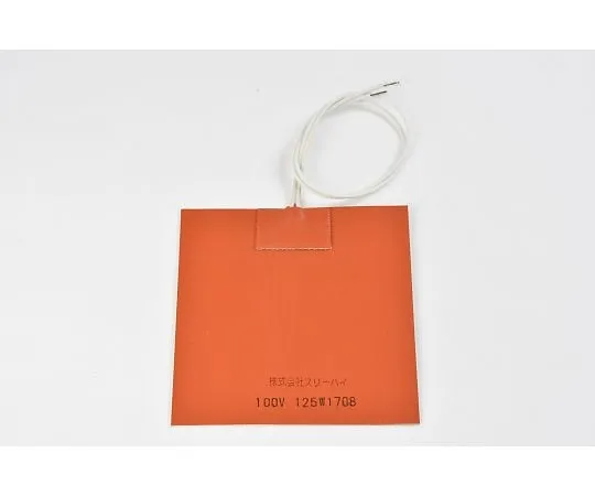 64-3418-77 Silicon Rubber Heater 100V 125 W 125mm x 125mm Lead Wire 300mm with Double-sided Tape (Heat resistant to 200 ° C) SR100-125-125-125-P