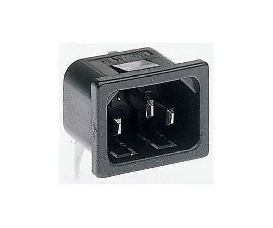 63-4759-78 Bulgin C14 Right Angle Through Hole IEC Plug Male, 10A, 250 V ac PX0575/15/PC