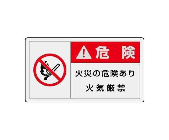 62-6108-87 PL Warning Label Horizontal, Large Danger, Fire Hazard. No Fire 846-14
