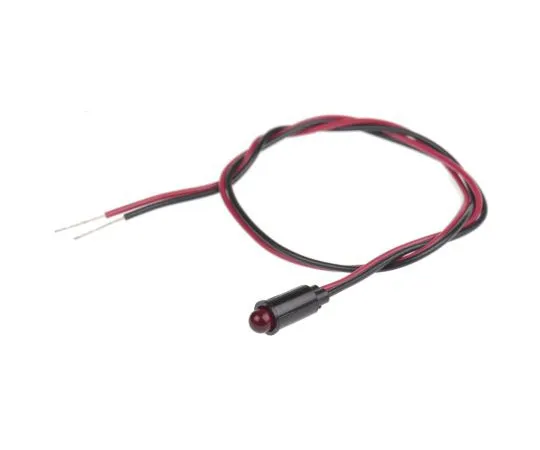 63-4867-06 Dialight Red Indicator, Lead Wires Termination, 5 V dc, 6.4mm Mounting Hole Size 559-0102-007F