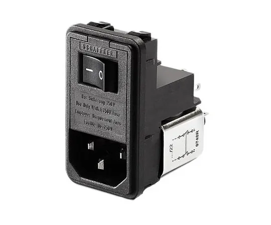 63-4803-31 Male IEC/EN 60939 IEC Filter Snap-In,Solder,Rated At 2A,250 V ac Operating Frequency 50 → 400Hz FN380-2-21