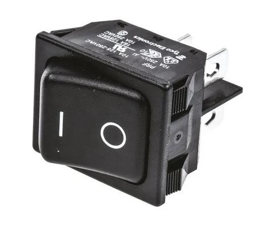 63-4832-23 TE Connectivity Double Pole Single Throw (DPST), Latching Rocker Switch Panel Mount 1634201-3