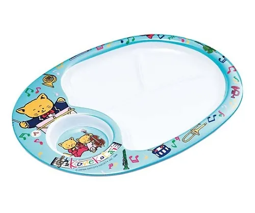 61-6836-88 Melamine Lunch Plate Konekotai Blue L-101 4540900