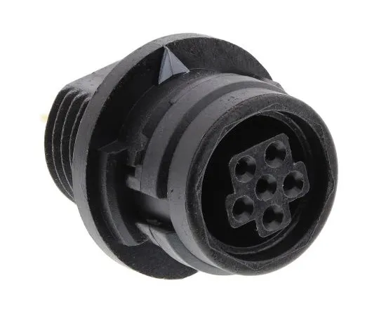 63-4861-71 Hirose HR30 Series, Panel Mount Miniature Connector Socket, 6 Way, 2A, IP67, IP68 HR30-6R-6S(71)