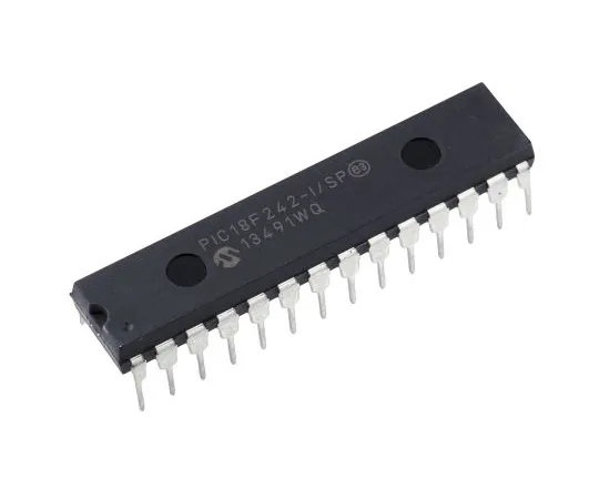 63-4804-92 Microchip PIC18F242-I/SP, 8bit PIC Microcontroller, 40MHz, 16 kB Flash, 28-Pin SPDIP PIC18F242-I/SP