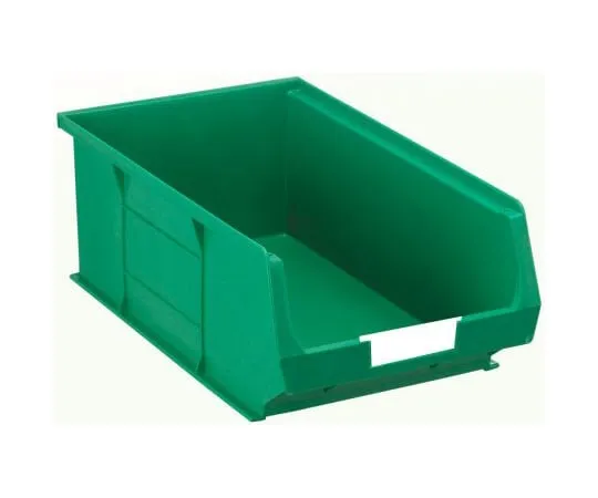 63-4818-41 RS Green Plastic Stackable Storage Bin, 130mm x 205mm x 350mm 484-4090