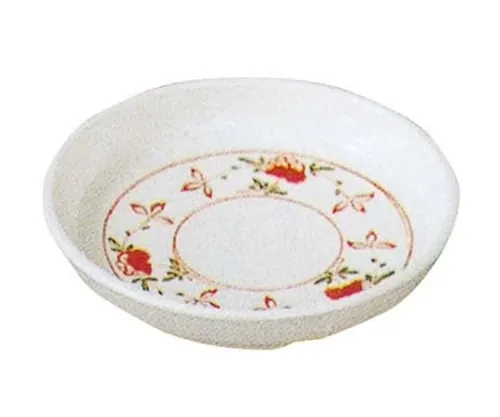 61-6834-42 Melamine Japanese Dish, Red Picture Pickling Plate AK-41 2116900