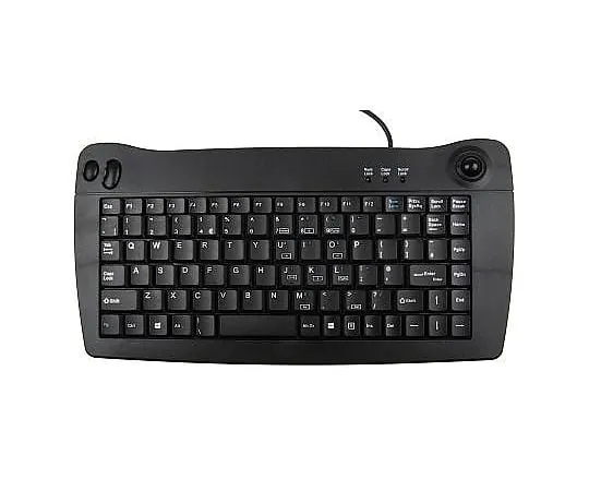 63-4688-89 RS PRO Wired Black USB Trackball Mini Keyboard, QWERTY (UK) 136-9673