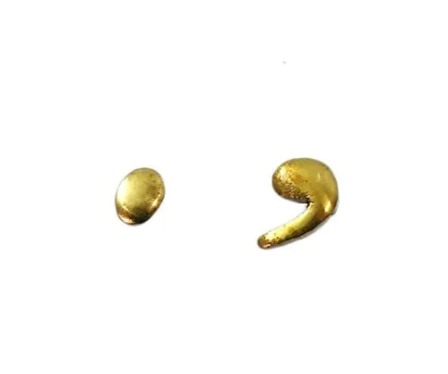 61-7430-49 Brass Gold Characters Comma, Period QL20-13