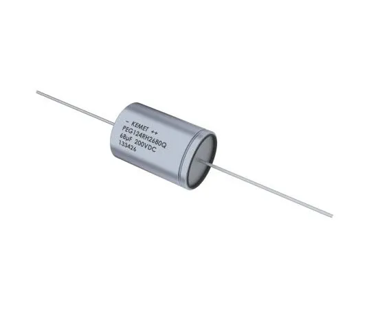 63-4737-71 KEMET 10μF 200V dc Aluminium Electrolytic Capacitor, Through Hole 10 x 29mm +105°C 10mm 29mm PEG124RB2100QL1