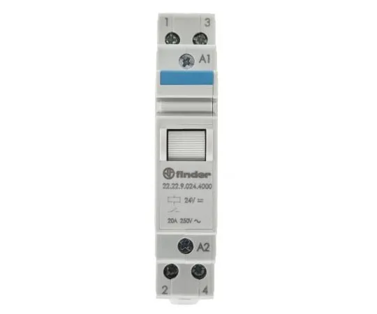 63-4841-17 Finder22 Series DPNO Non-Latching Relay DIN Rail, 24V dc Coil, 20A 22.22.9.024.4000