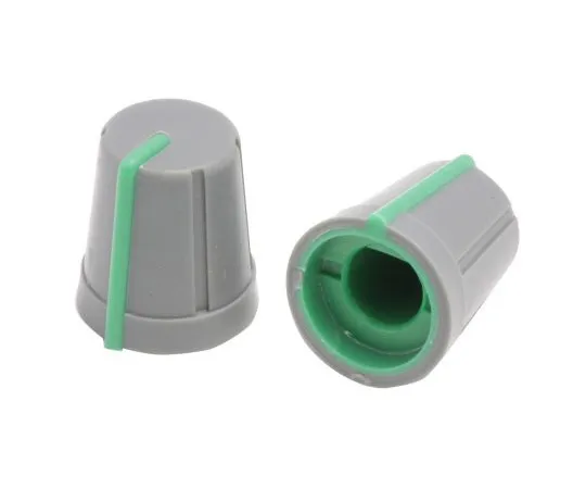 63-4805-70 RS PRO Potentiometer Knob, Push-On Type, 13mm Knob Diameter, Grey, D Shaped Shaft Type, 6.4mm Shaft 467-6702