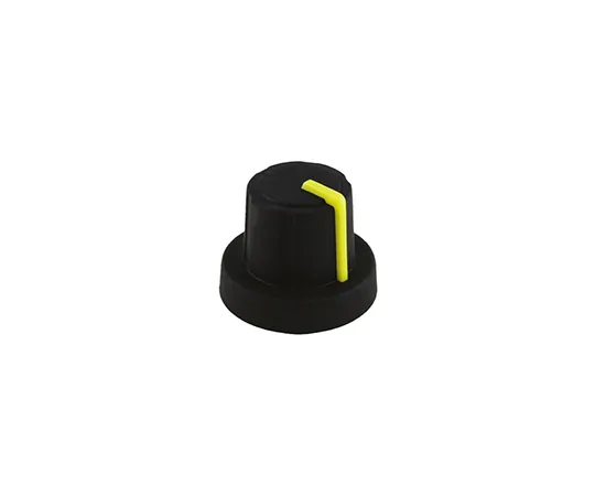 63-4757-26 Sifam Potentiometer Knob, Push-On Type, 18.9mm Knob Diameter, Black, Splined Shaft Type, 6mm Shaft 3/03/TPN130-006/237/239