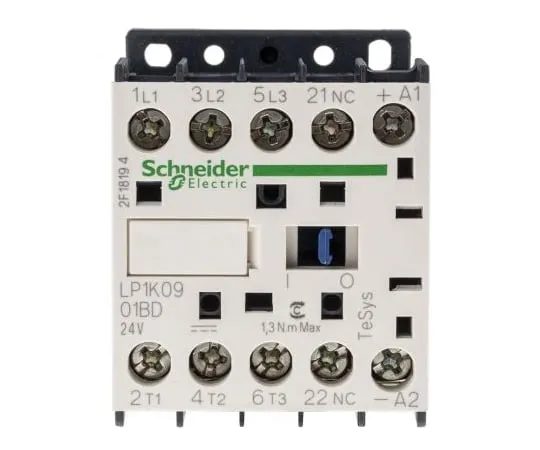 63-4889-69 Schneider Electric 3 Pole Contactor, 9 A, 24 V dc Coil, TeSys K, 3NO, 4 kW LP1K0901BD