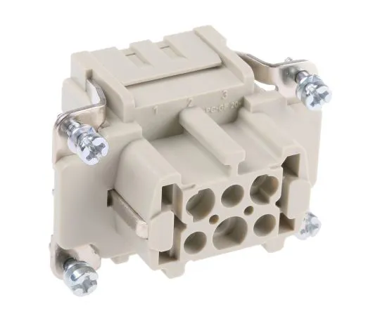 63-4774-25 Han E Series size 16 A Connector Insert, Female, 6 Way, 16A, 500 V 9330062702