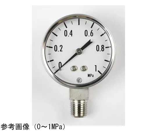 65-4317-11 SUS Small Pressure Gauge (50Φ) 0.1 MPa GK33-173