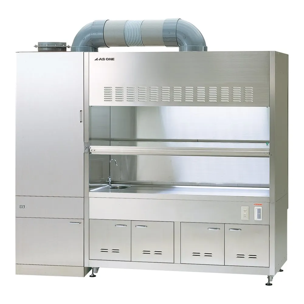 3-4576-01 ASSRE Fume Hood Stainless Steel, Dry Scrubber Horizontal Type 1900 x 820/750 x 2100 ASS-1200UC