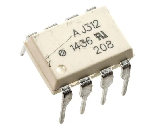 63-4876-31 Broadcom, HCPL-J312-000E DC Input Transistor Output Optocoupler, Through Hole, 8-Pin DIP HCPL-J312-000E