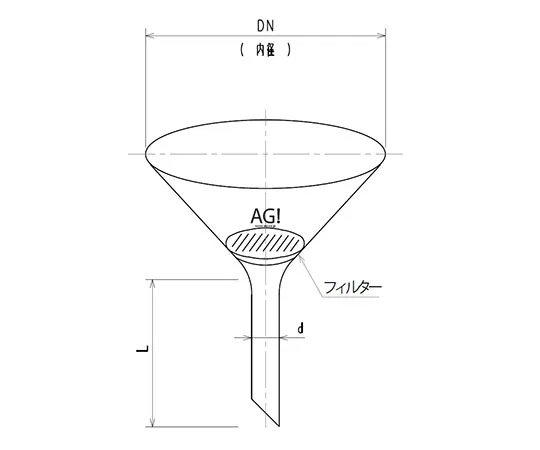 61-0188-68　［Discontinued］Funnel with Filter Plate φ45　3784-45