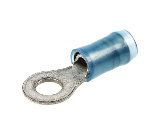 63-4859-03 TE Connectivity PIDG Series Insulated Crimp Ring Terminal, M4 Stud Size, 1mm² to 2.6mm² Wire Size, Blue 320560