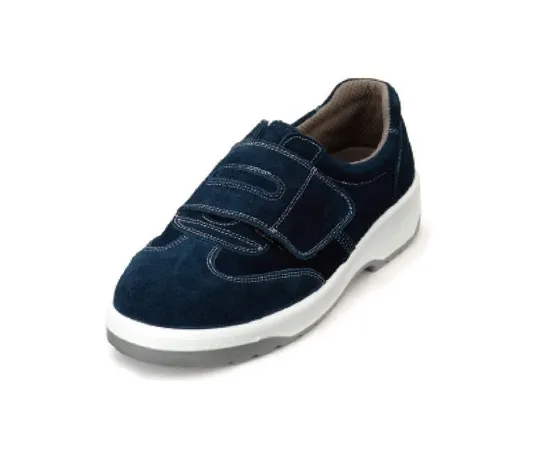 64-6536-34 Urethane 2-Layer Sneakers (Velcro) Velour Navy Blue 23.5 cm AN3053