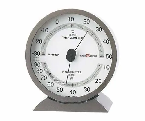 61-6864-31 Super EX High Quality Thermo-Hygrometer 132 x 121 x 50mm 260G (Blister Pack) Metallic Gray EX-2717