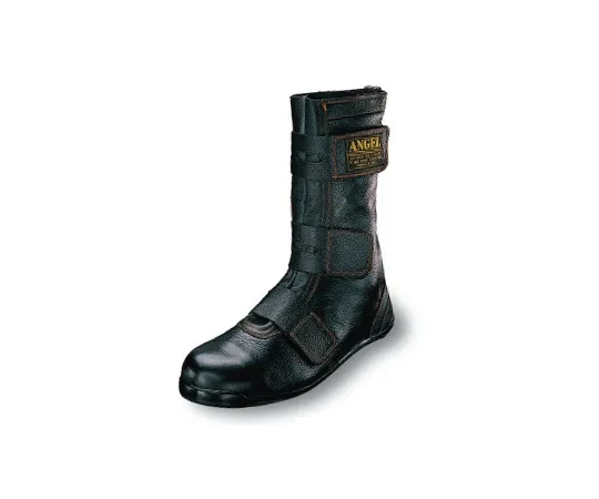 64-6538-44 High-Place Work Shoes Long Velcro Tabi Black 23.5 cm