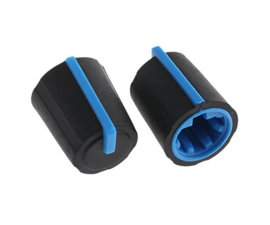 63-4757-22 Sifam Potentiometer Knob, Push-On Type, 11mm Knob Diameter, Black, D Shaped Shaft Type, 6mm Shaft 3/03/DR110-006/237/233