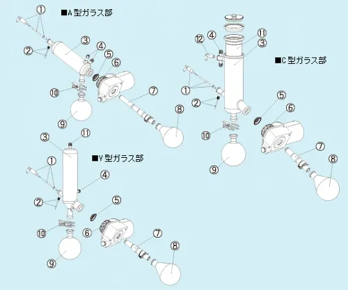 61-4426-81　［Discontinued］Cap with Screw with PTFE Tube　050250-12