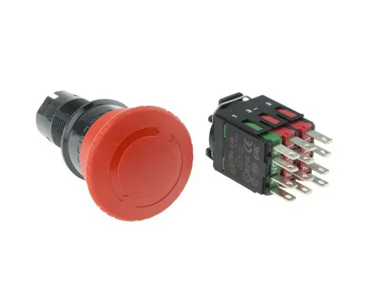 63-4889-66 Schneider Electric Harmony, Red, Twist to Reset 30mm Mushroom Head Emergency Button XB6AS8349B