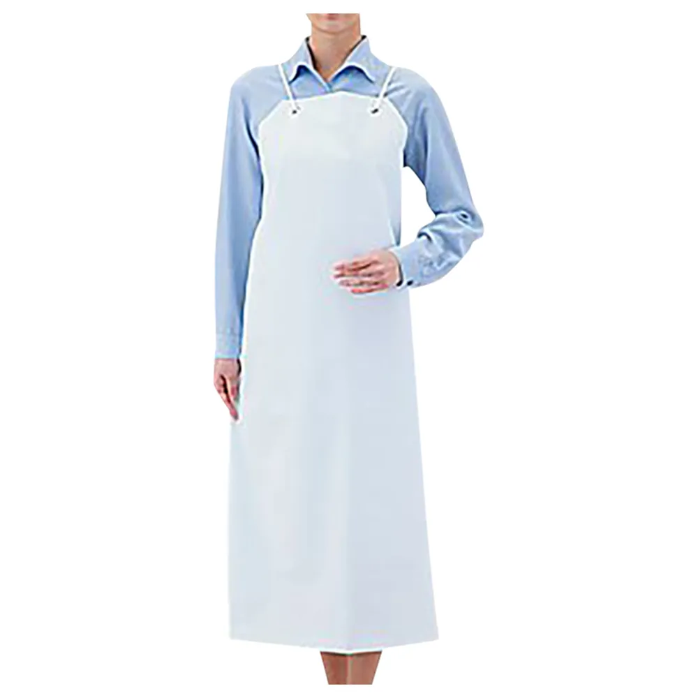 6-980-01　［Discontinued］White Apron (Vinyl)