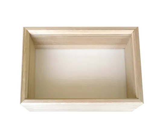 3-9433-01 Paulownia Wood Glass Lid Specimen Box Small 215 x 155 x 60mm No.431