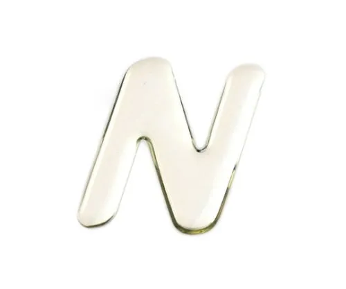 61-7427-88 Silver Metal Characters N 35mm x 1mm SM35-N